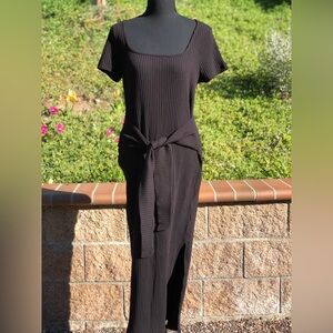 Topshop Women’s Black Ribbed Dress